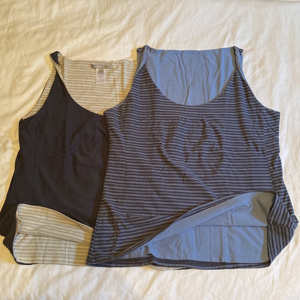 Horny Toad reversible sleeveless tank tops (2) M-L